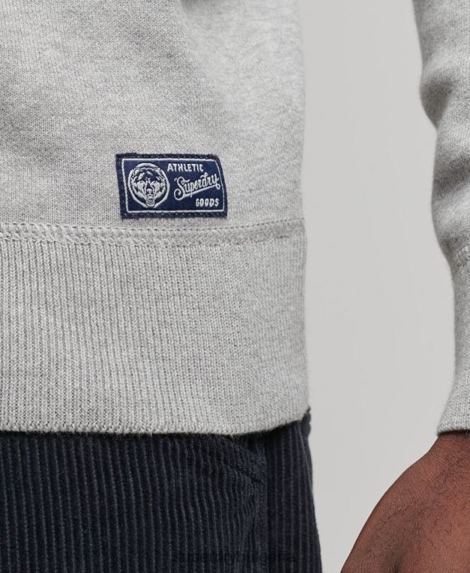 Superdry облекло N00H1248 сиво мъже университетски джъмпер