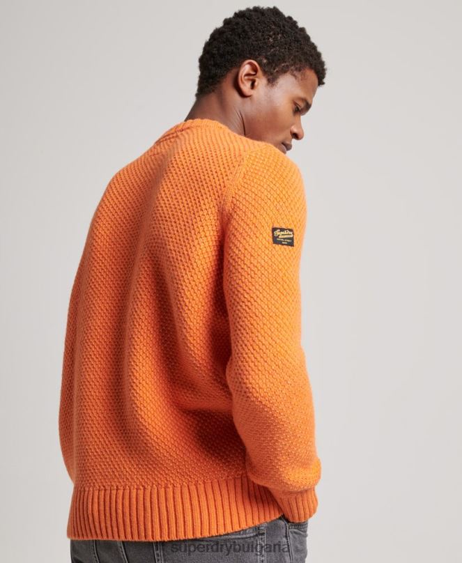 Superdry облекло N00H1250 оранжево мъже jacob crew jumper