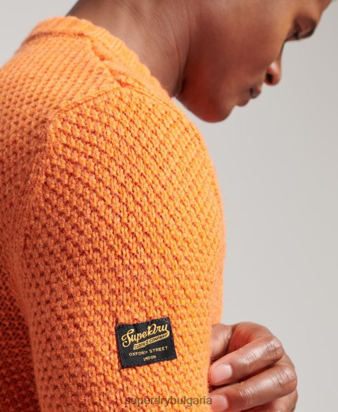 Superdry облекло N00H1250 оранжево мъже jacob crew jumper