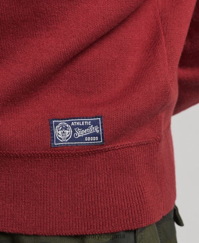 Superdry облекло N00H1263 червен мъже университетски джъмпер