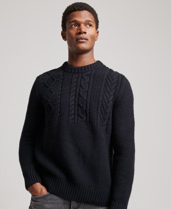 Superdry облекло N00H1272 военноморски флот мъже jacob crew jumper