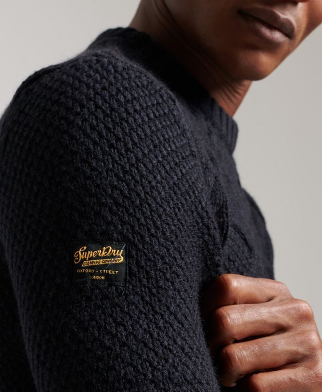 Superdry облекло N00H1272 военноморски флот мъже jacob crew jumper
