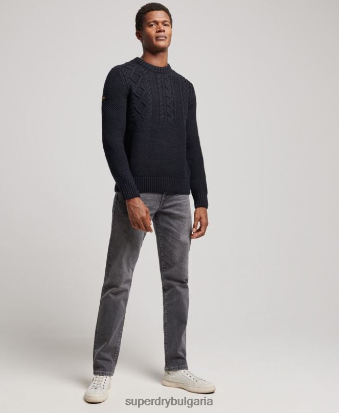 Superdry облекло N00H1272 военноморски флот мъже jacob crew jumper