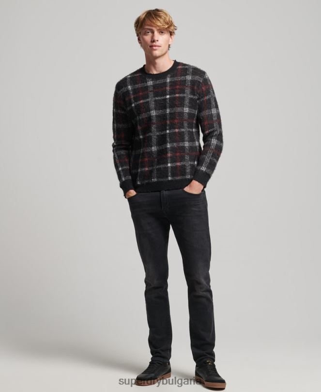 Superdry облекло N00H1279 черен мъже модел екипаж джъмпер