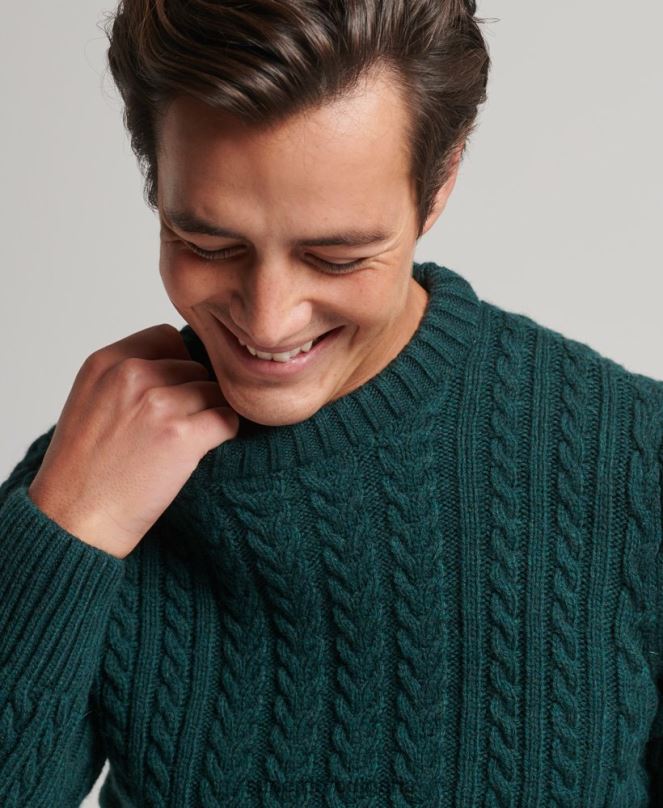 Superdry облекло N00H1280 зелено мъже jacob crew jumper