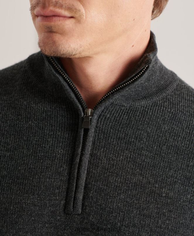 Superdry облекло N00H1293 тъмно сив мъже studios merino henley jumper
