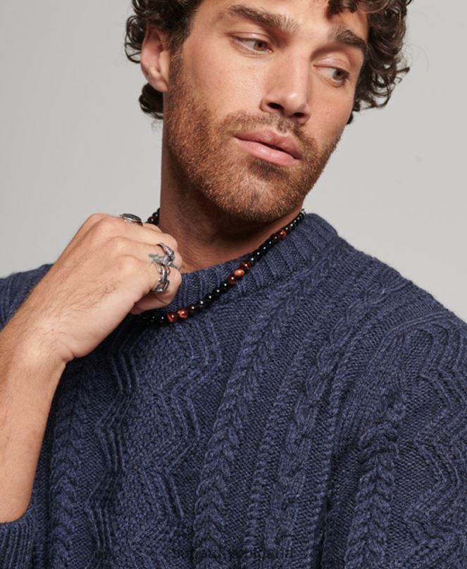 Superdry облекло N00H1303 военноморски флот мъже jacob crew jumper