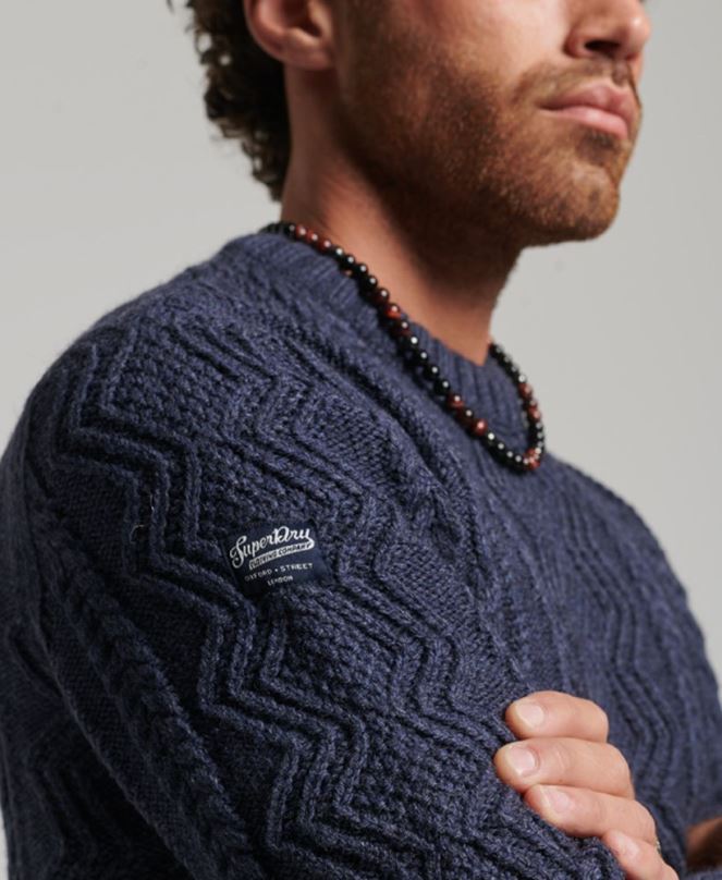 Superdry облекло N00H1303 военноморски флот мъже jacob crew jumper