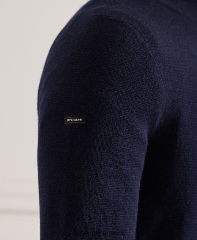 Superdry облекло N00H1340 военноморски флот мъже мериносов джъмпър