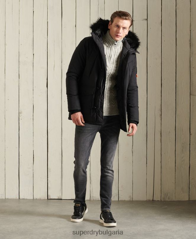 Superdry облекло N00H1347 сиво мъже Джейкъб Хенли джъмпер