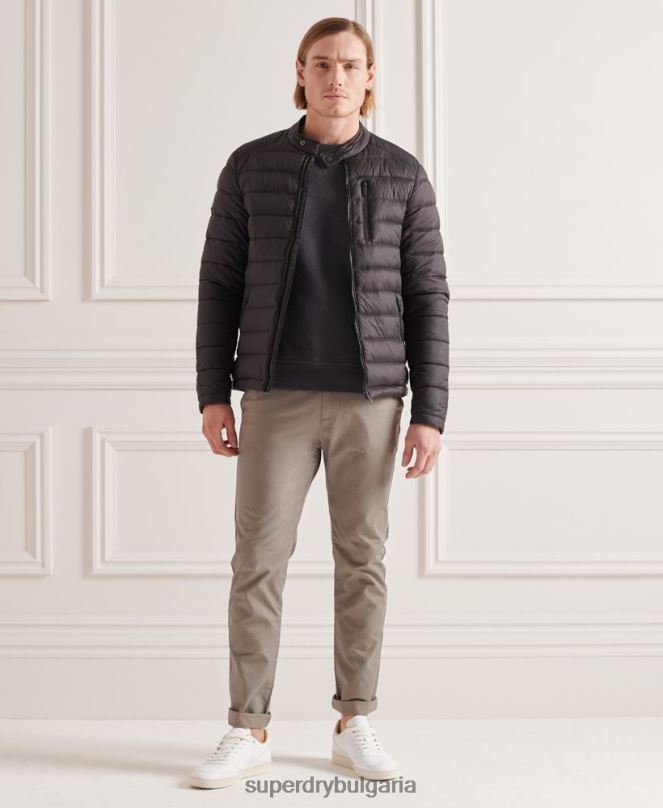 Superdry облекло N00H1361 тъмно сив мъже студия есенциален екипаж джъмпер