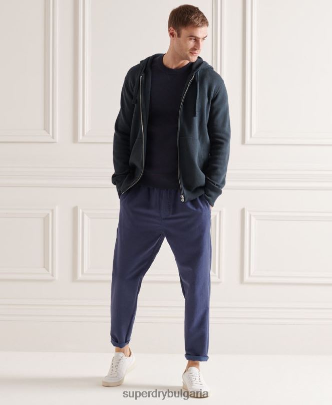 Superdry облекло N00H1362 военноморски флот мъже незаменим памучен пуловер