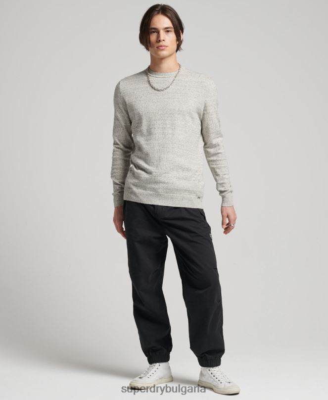 Superdry облекло N00H1365 светло сив мъже оранжев джоб с етикет