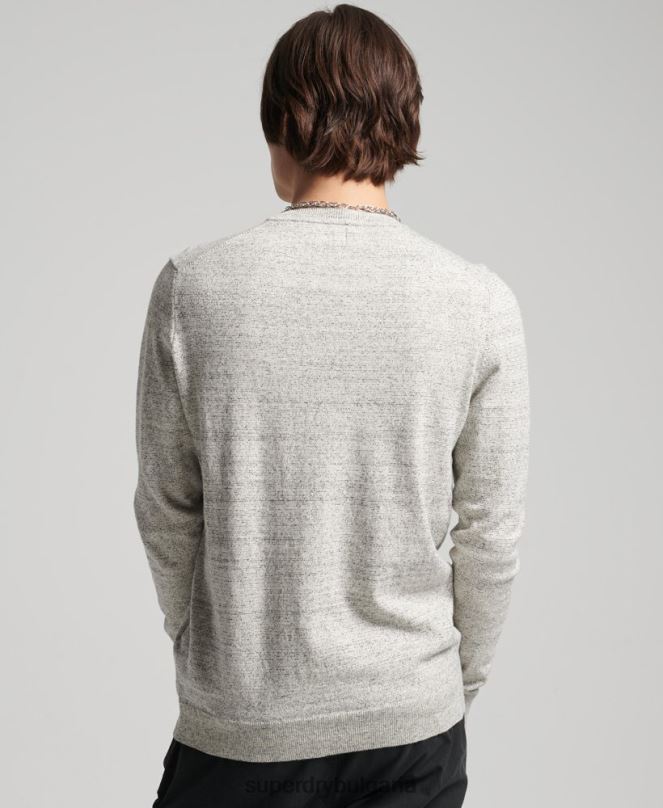 Superdry облекло N00H1365 светло сив мъже оранжев джоб с етикет