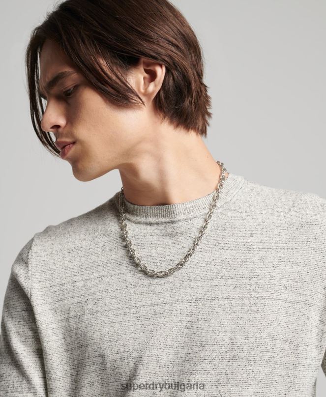 Superdry облекло N00H1365 светло сив мъже оранжев джоб с етикет
