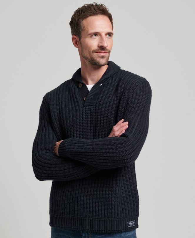 Superdry облекло N00H5272 военноморски флот мъже шал джъмпер