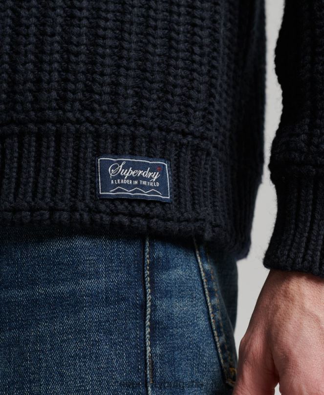 Superdry облекло N00H5272 военноморски флот мъже шал джъмпер