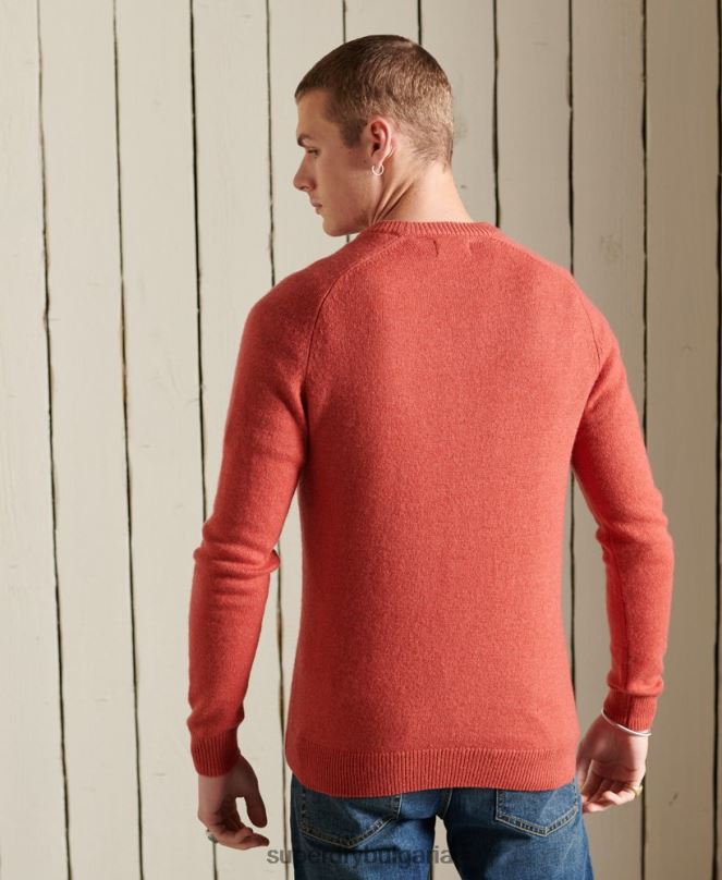 Superdry облекло N00H5281 оранжево мъже harlo crew jumper