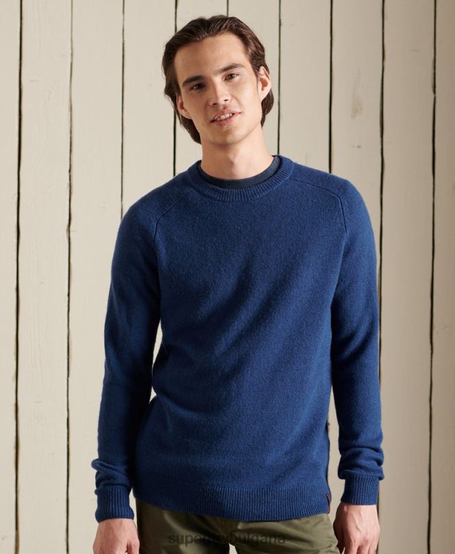 Superdry облекло N00H5284 тъмно синьо мъже harlo crew jumper
