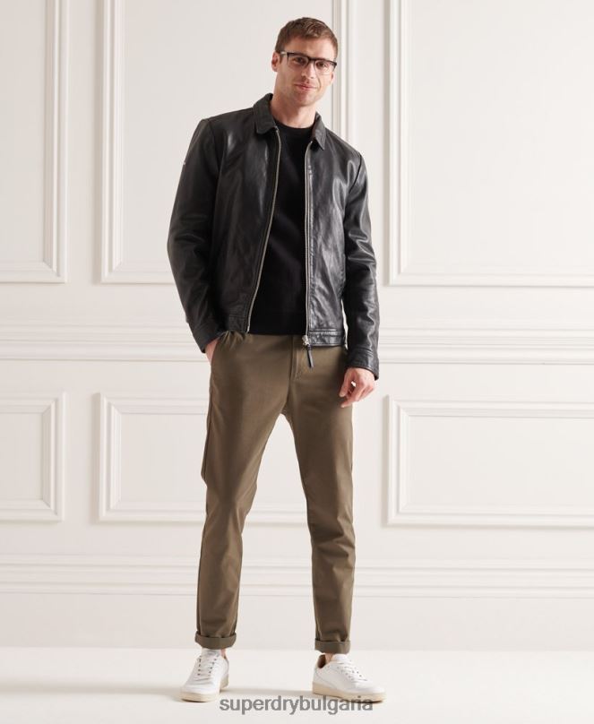 Superdry облекло N00H5290 черен мъже студия есенциален екипаж джъмпер
