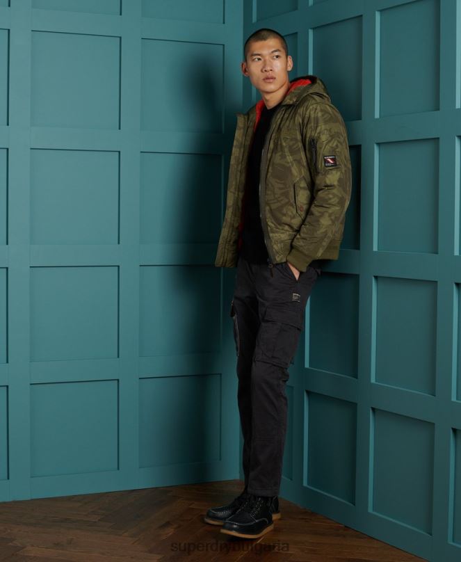 Superdry облекло N00H5291 черен мъже незаменим памучен пуловер