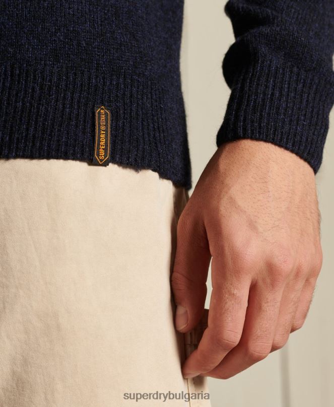 Superdry облекло N00H5298 военноморски флот мъже harlo crew jumper