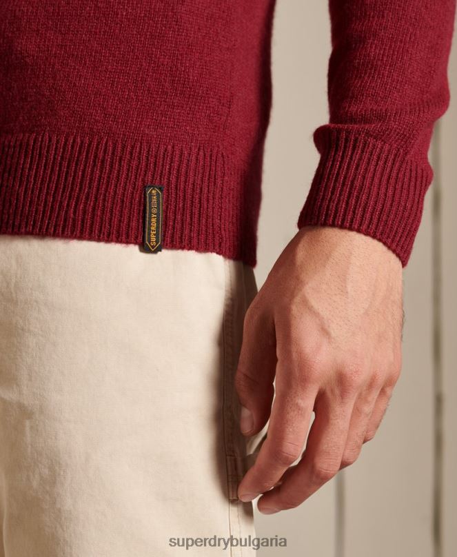 Superdry облекло N00H5302 червен мъже harlo crew jumper