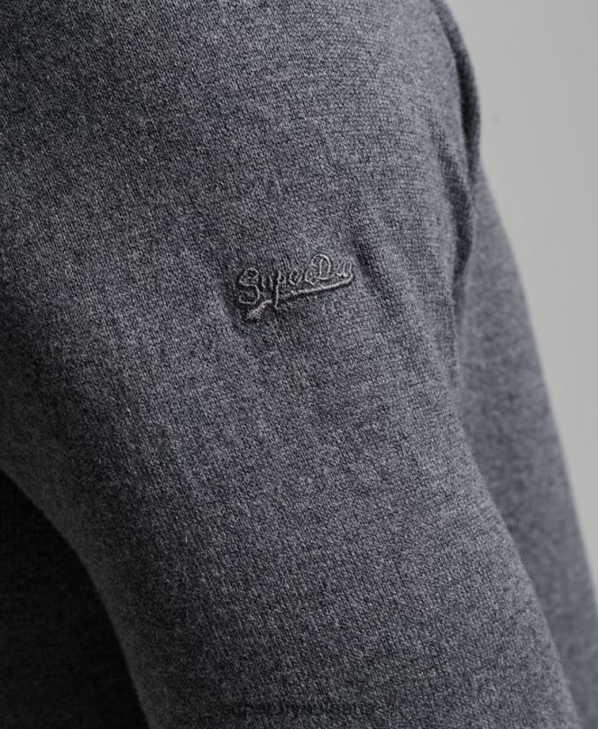 Superdry облекло N00H5306 сиво мъже кашмирен пуловер от органичен памук
