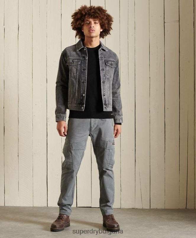 Superdry облекло N00H5318 черен мъже лек пуловер от агнешка вълна