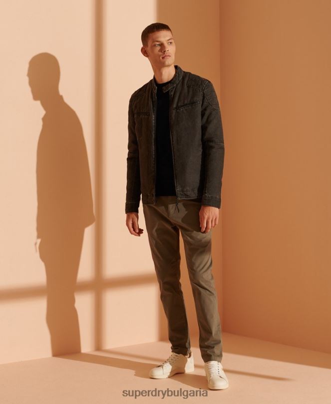 Superdry облекло N00H5327 черен мъже оранжев джоб с етикет