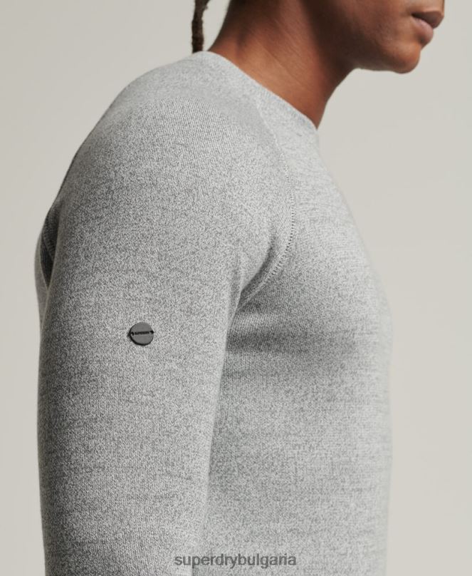 Superdry облекло N00H5330 сиво мъже студия есенциален екипаж джъмпер