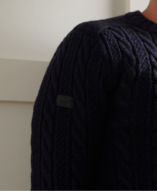 Superdry облекло N00H5337 военноморски флот мъже jacob crew jumper