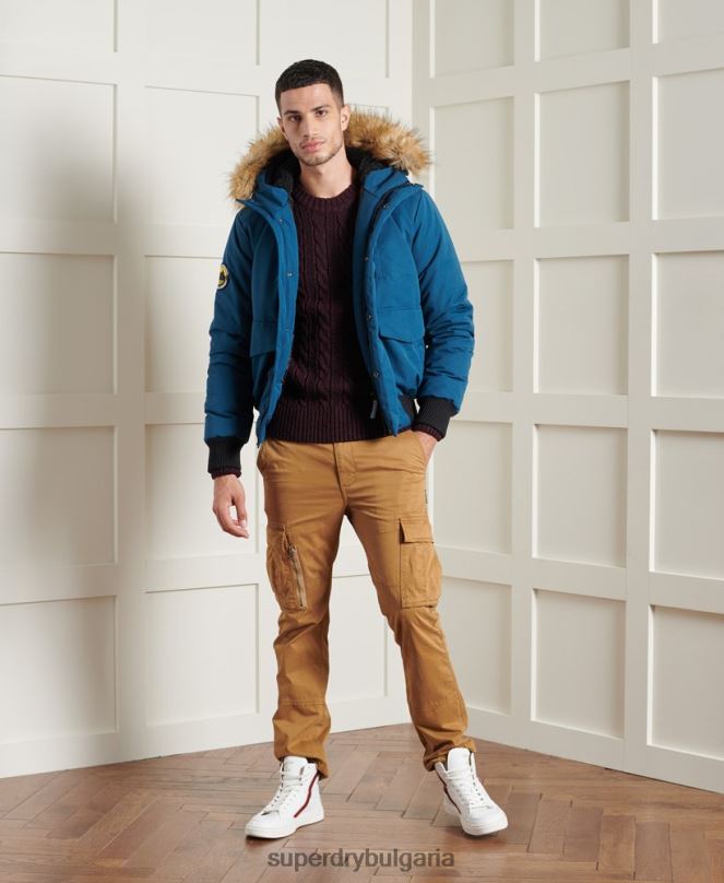 Superdry облекло N00H5347 червен мъже jacob crew jumper