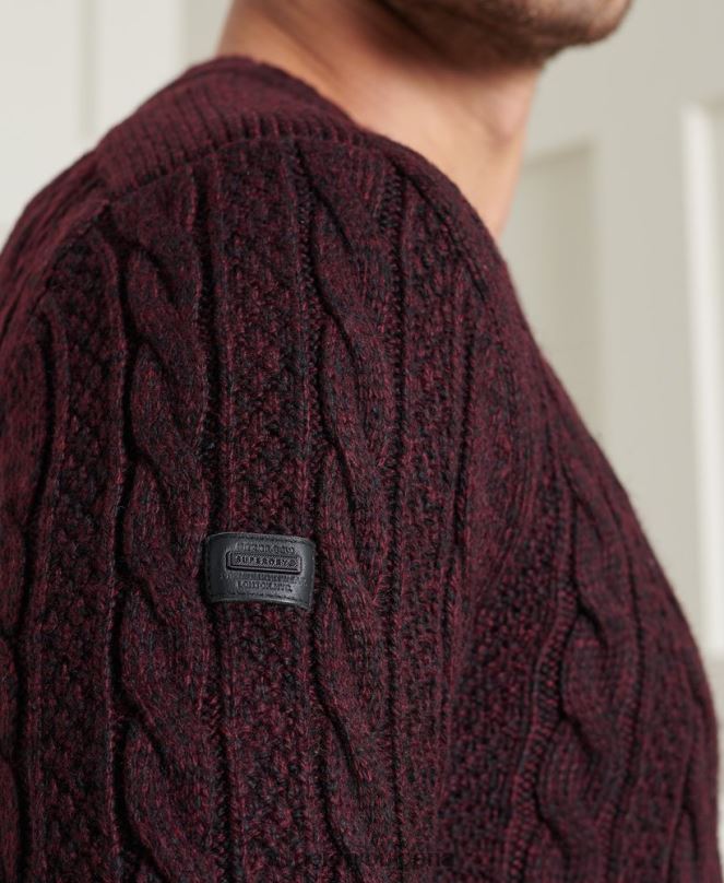 Superdry облекло N00H5347 червен мъже jacob crew jumper