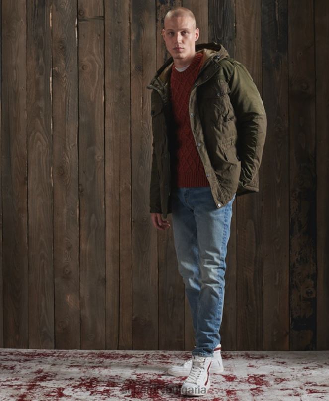 Superdry облекло N00H5348 оранжево мъже jacob cable crew jumper