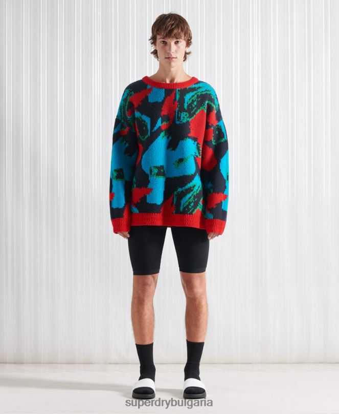 Superdry облекло N00H5350 мулти мъже ограничено издание sdx футболен камуфлажен джъмпер