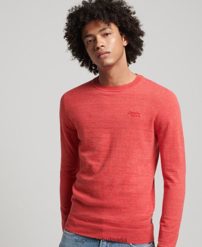 Superdry облекло N00H5352 червен мъже оранжев джоб с етикет