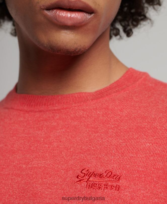 Superdry облекло N00H5352 червен мъже оранжев джоб с етикет