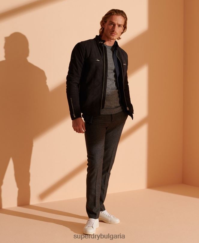 Superdry облекло N00H5356 тъмно сив мъже оранжев джоб с етикет