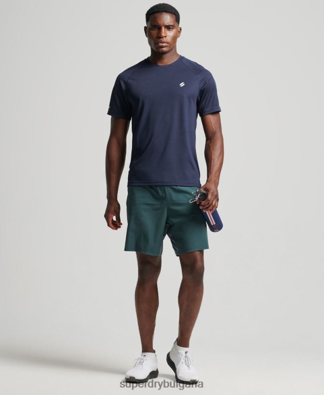 Superdry облекло N00H1416 военноморски флот мъже train active тениска с къс ръкав