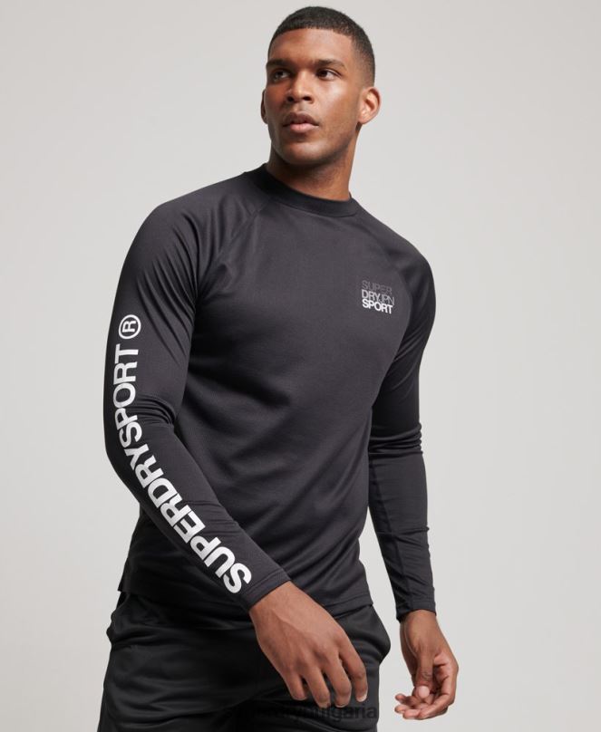 Superdry облекло N00H1419 черен мъже влак макет деколте
