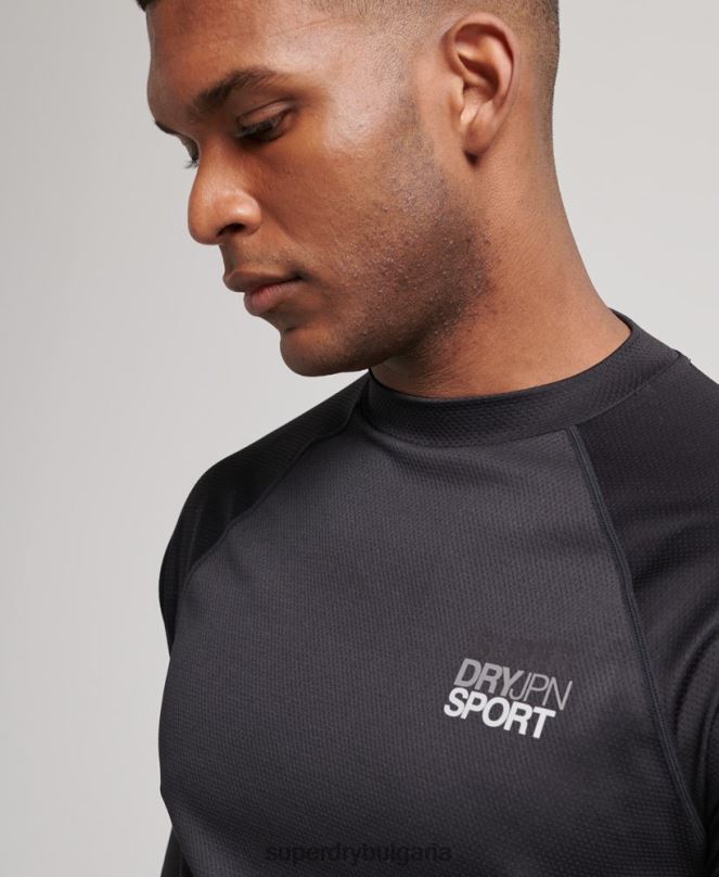 Superdry облекло N00H1419 черен мъже влак макет деколте