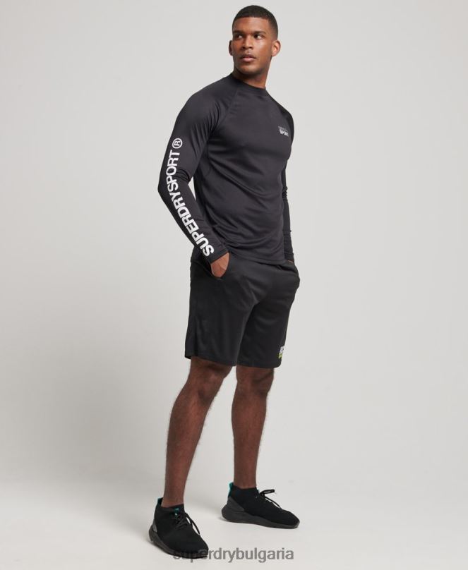 Superdry облекло N00H1419 черен мъже влак макет деколте