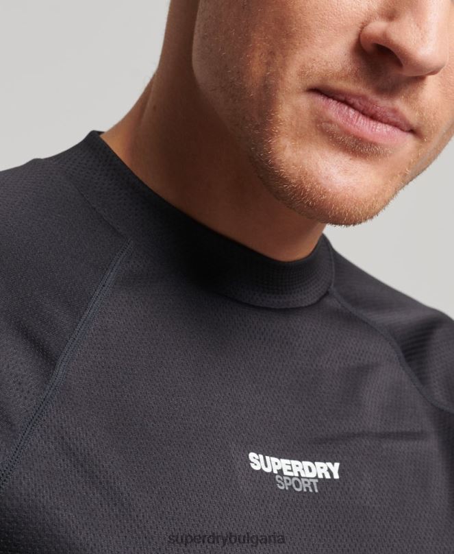 Superdry облекло N00H1427 черен мъже влак макет деколте