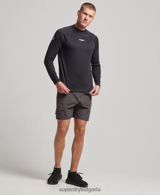 Superdry облекло N00H1427 черен мъже влак макет деколте