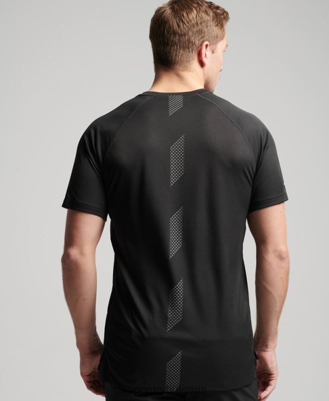 Superdry облекло N00H1430 черен мъже train active тениска с къс ръкав с лого