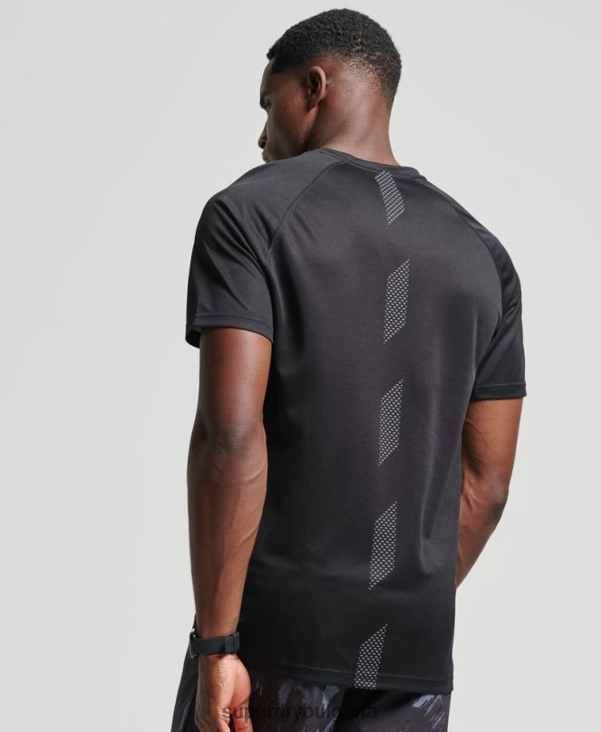 Superdry облекло N00H1433 черен мъже train active тениска с къс ръкав