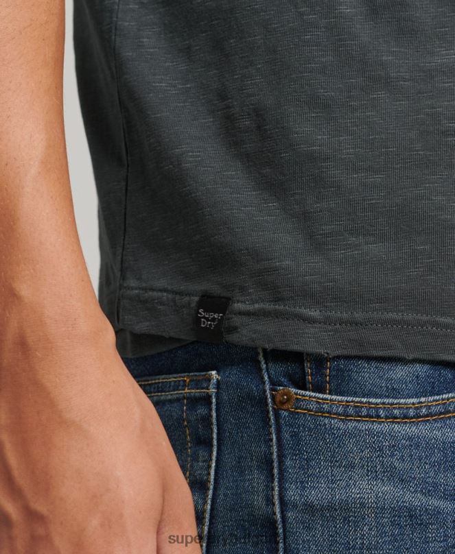 Superdry облекло N00H1506 тъмно сив мъже пребоядисано бейзболно горнище с дълъг ръкав