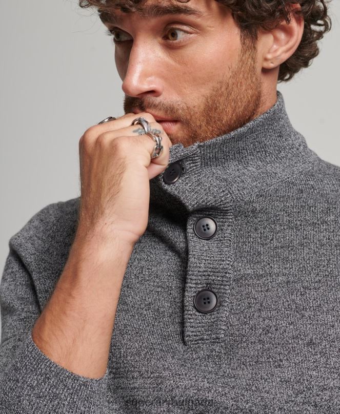 Superdry облекло N00H1512 сиво мъже горнище от органичен памук