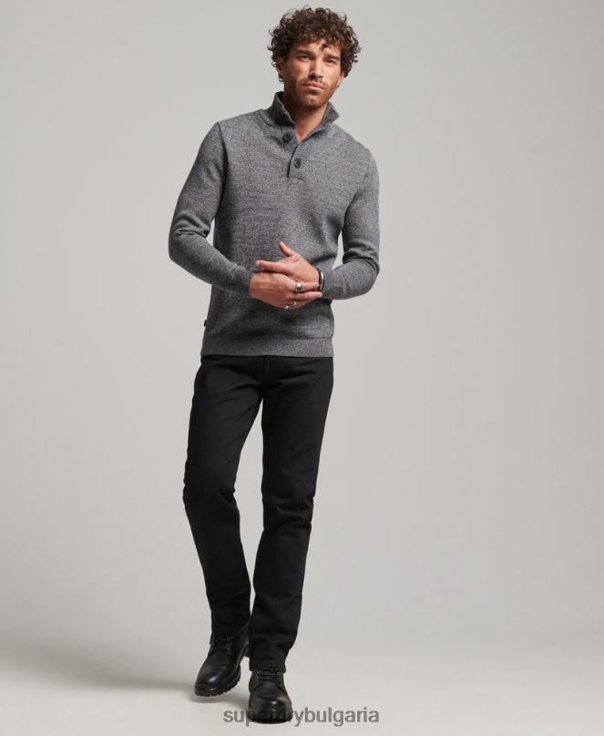 Superdry облекло N00H1512 сиво мъже горнище от органичен памук